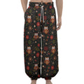 Cute Owl Print Lantern Pants