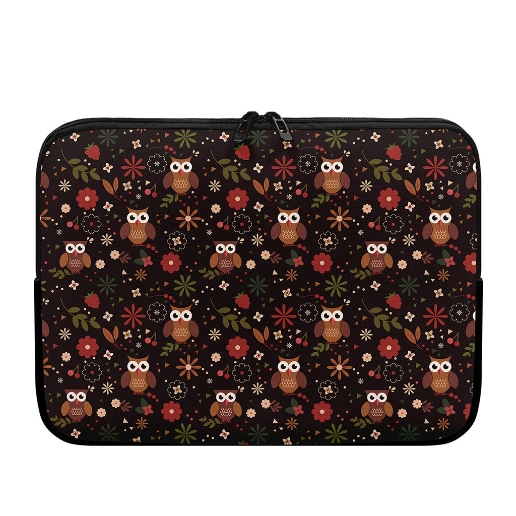 Cute Owl Print Laptop Sleeve