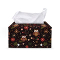 Cute Owl Print Leather Tissue Box Cover