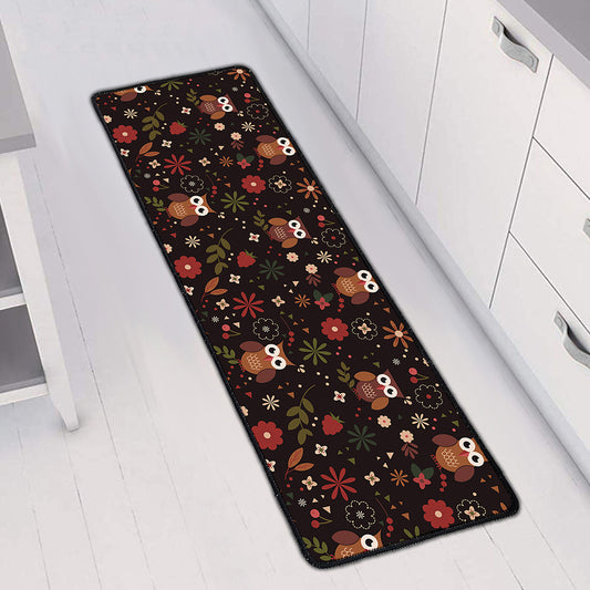 Cute Owl Print Long Kitchen Mat