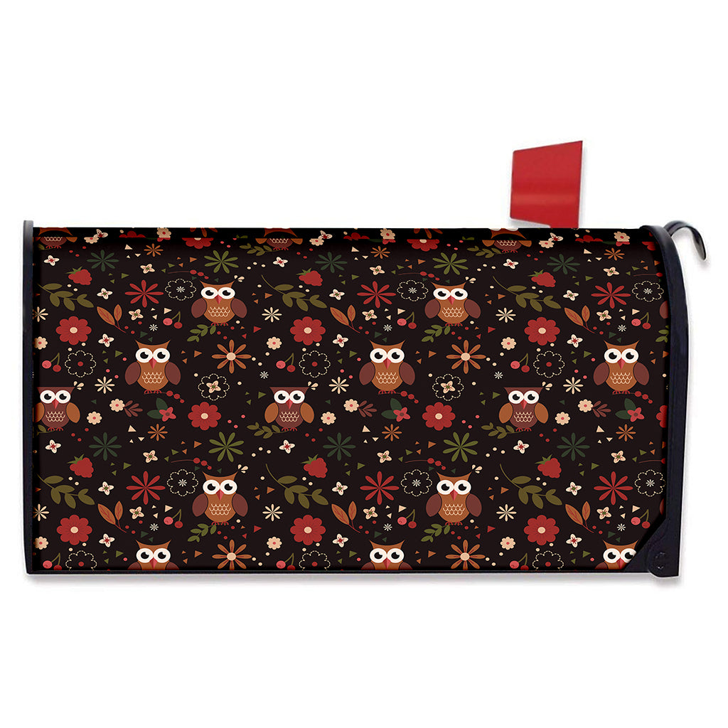 Cute Owl Print Mailbox Cover