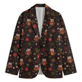 Cute Owl Print Men's Blazer