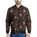 Cute Owl Print Men's Bomber Jacket