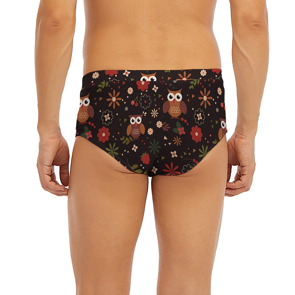 Cute Owl Print Men's Briefs