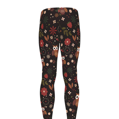 Cute Owl Print Men's leggings