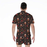 Cute Owl Print Men's Rompers