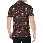 Cute Owl Print Men's Shirt