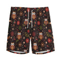 Cute Owl Print Men's Athletic Shorts
