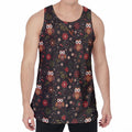 Cute Owl Print Men's Velvet Tank Top