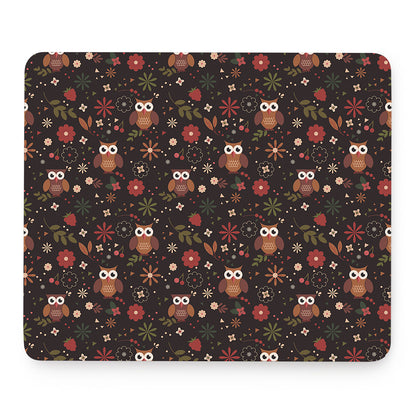 Cute Owl Print Mouse Pad