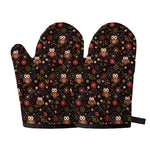Cute Owl Print Oven Mitts