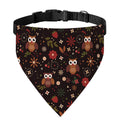 Cute Owl Print Over The Collar Dog Bandana