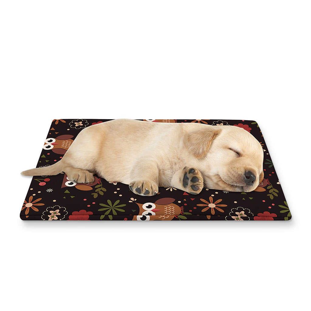 Cute Owl Print Pet Cooling Mat Cover