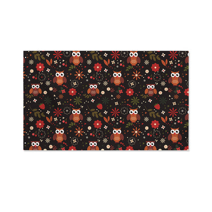 Cute Owl Print Polyester Flag