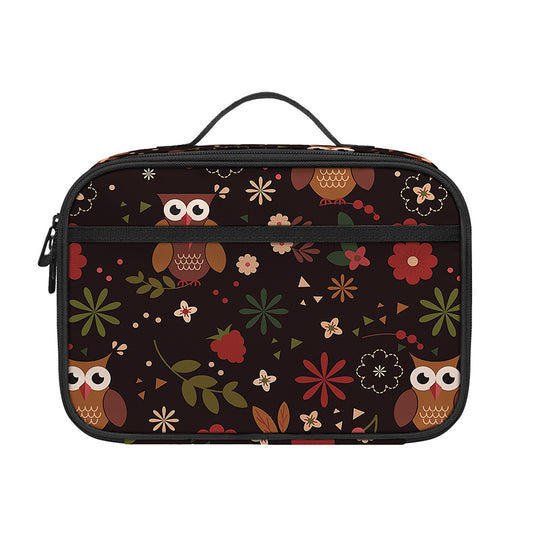 Cute Owl Print Portable Lunch Bag