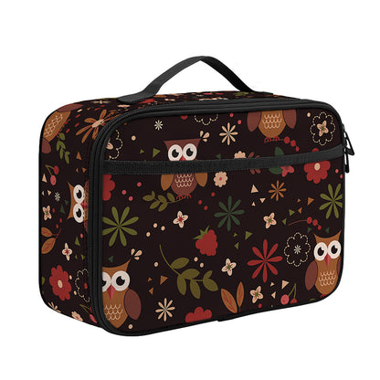 Cute Owl Print Portable Lunch Bag
