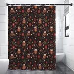 Cute Owl Print Premium Shower Curtain