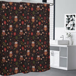 Cute Owl Print Premium Shower Curtain