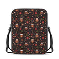 Cute Owl Print Rectangular Crossbody Bag