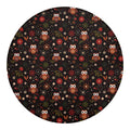 Cute Owl Print Round Blanket