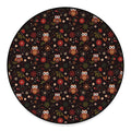 Cute Owl Print Round Floor Mat
