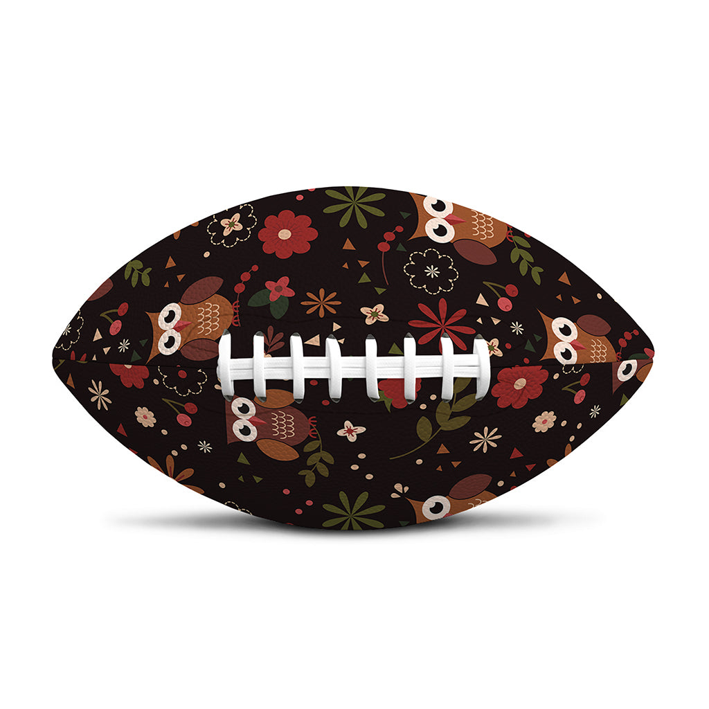 Cute Owl Print Rugby Ball