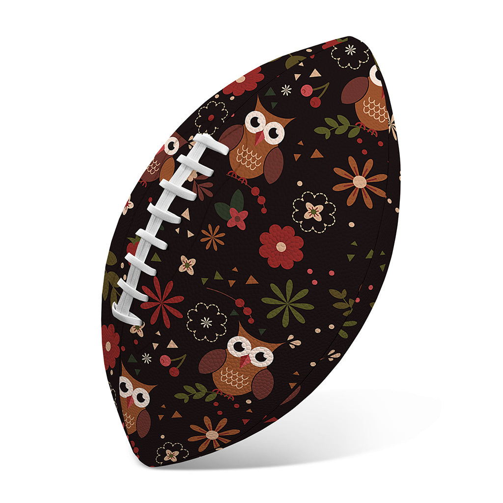 Cute Owl Print Rugby Ball