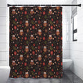 Cute Owl Print Shower Curtain