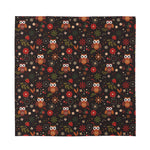 Cute Owl Print Silk Bandana