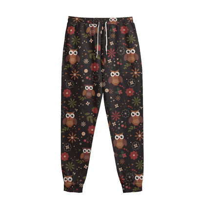 Cute Owl Print Sweatpants