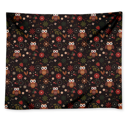 Cute Owl Print Tapestry
