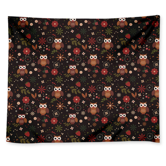 Cute Owl Print Tapestry
