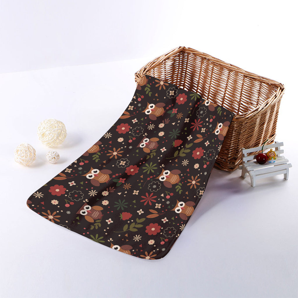 Cute Owl Print Towel