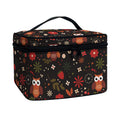 Cute Owl Print Travel Makeup Bag