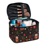 Cute Owl Print Travel Makeup Bag