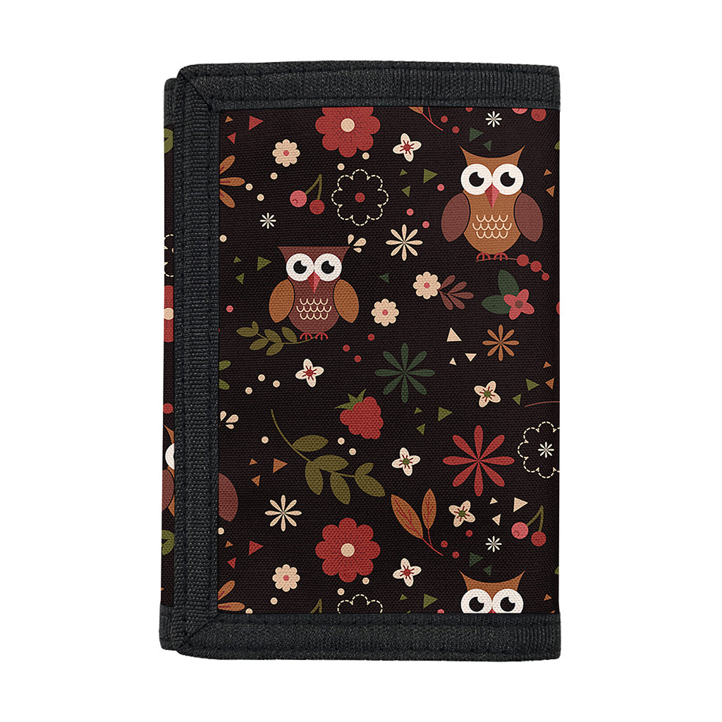 Cute Owl Print Trifold Wallet
