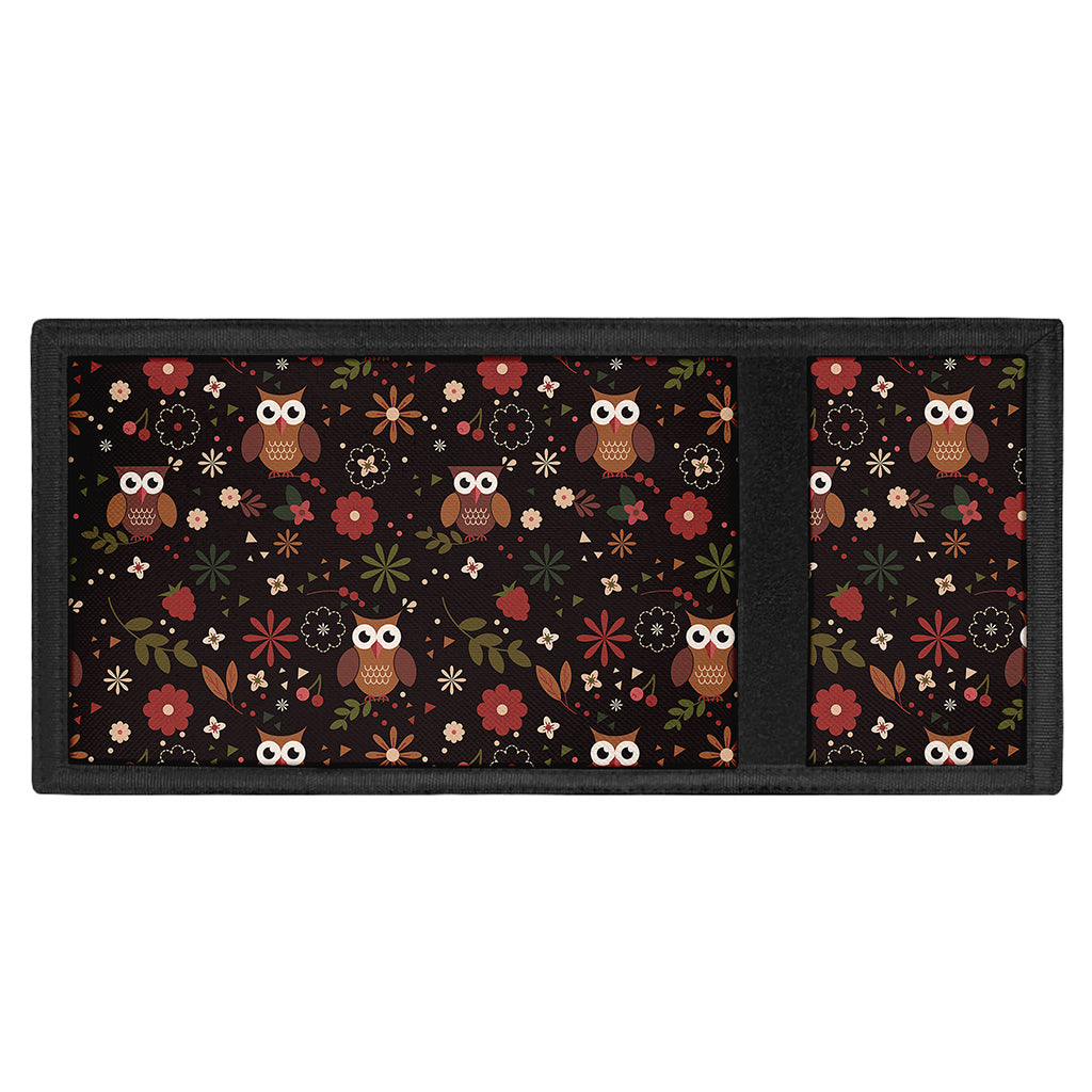 Cute Owl Print Trifold Wallet