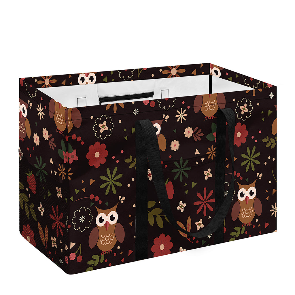 Cute Owl Print Utility Tote Bag