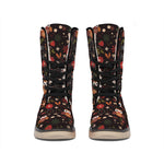 Cute Owl Print Winter Boots