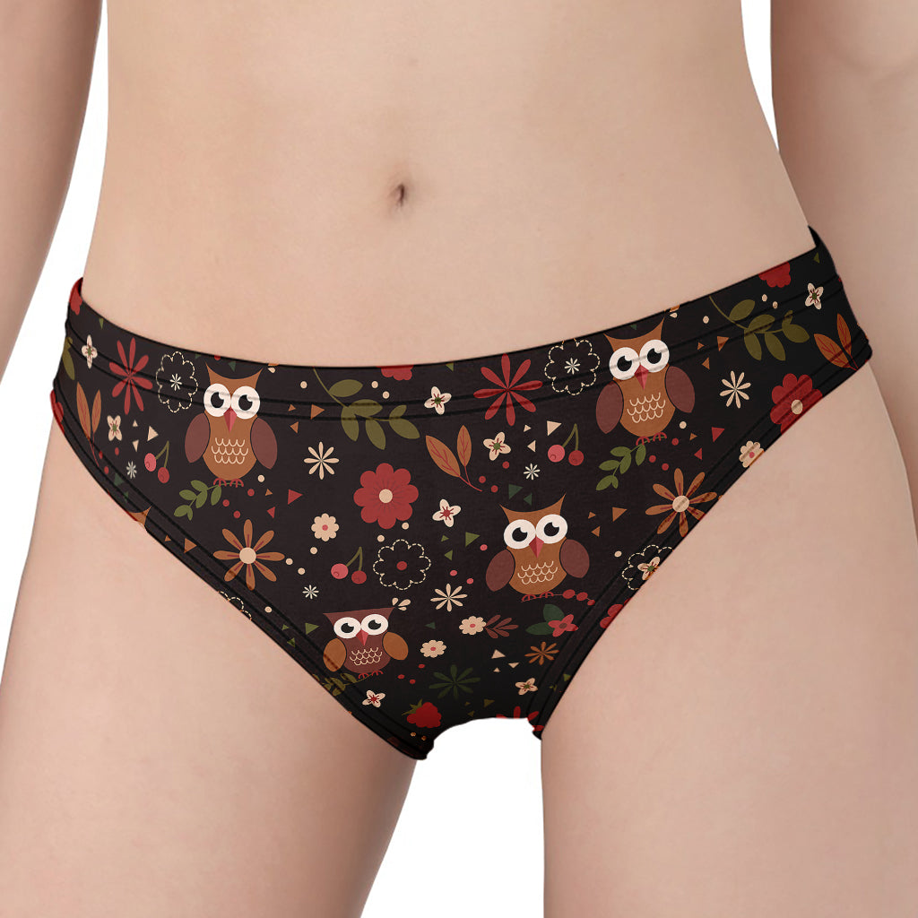 Cute Owl Print Women's Panties