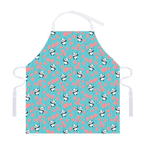 Cute Panda And Balloon Pattern Print Adjustable Apron