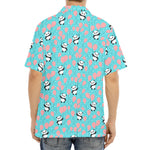 Cute Panda And Balloon Pattern Print Aloha Shirt