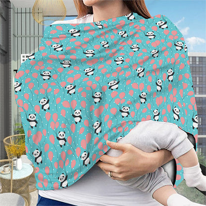 Cute Panda And Balloon Pattern Print Baby Seat Cover