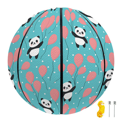 Cute Panda And Balloon Pattern Print Basketball