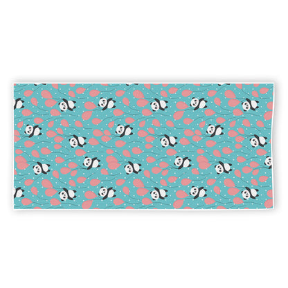 Cute Panda And Balloon Pattern Print Beach Towel