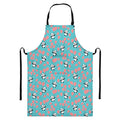 Cute Panda And Balloon Pattern Print Bib Apron With Pocket
