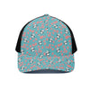 Cute Panda And Balloon Pattern Print Black Mesh Trucker Cap