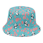Cute Panda And Balloon Pattern Print Bucket Hat
