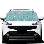 Cute Panda And Balloon Pattern Print Car Windshield Snow Cover