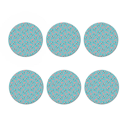 Cute Panda And Balloon Pattern Print Coaster Set